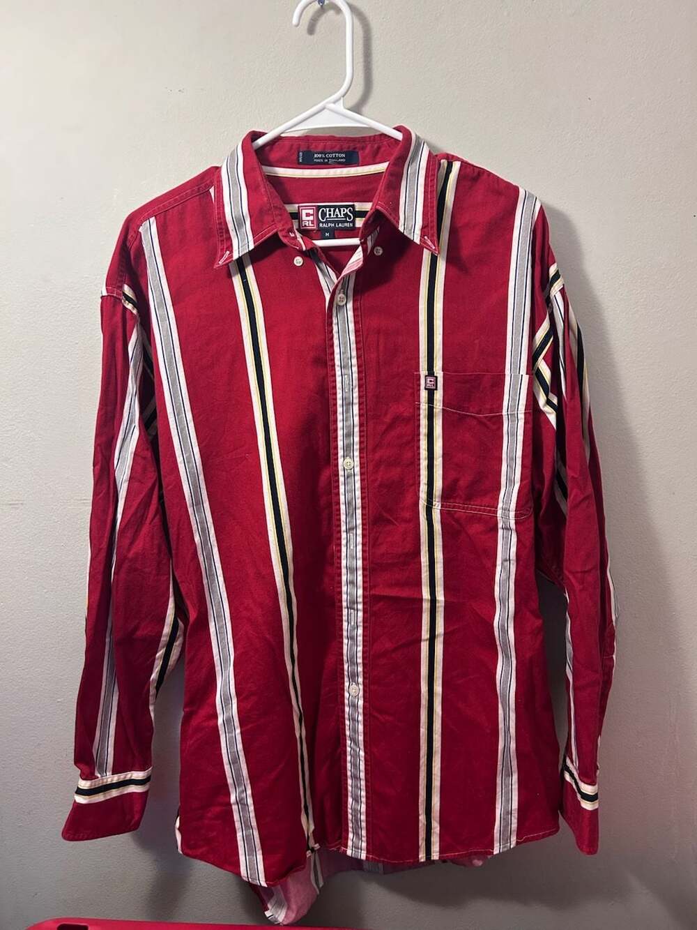 Vintage Chaps Ralph Lauren Striped Long Sleeve Button Down Shirt Size M